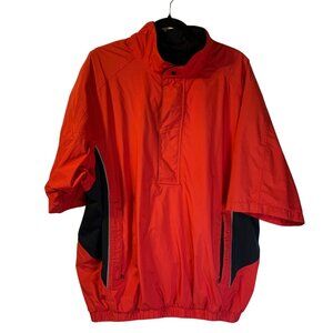 FootJoy Men's DryJoys Tour Collection Waterproof Rain Shirt Size XL Red 1/4 Zip